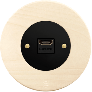 CLASSIC BEECHWOOD HDMI BLACK SOCKET - DYKE & DEAN