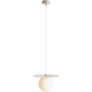 DISC GLOBE HANGING PENDANT LIGHT BEIGE MEDIUM - DYKE & DEAN