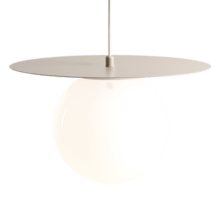 DISC GLOBE HANGING PENDANT LIGHT BEIGE MEDIUM - DYKE & DEAN