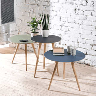 GAZZDA ROUND ARP TABLE NATURAL OAK 45CM - DYKE & DEAN