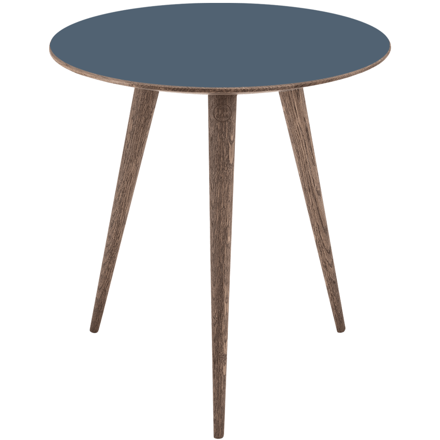 GAZZDA ROUND ARP TABLE SMOKED OAK 45CM - DYKE & DEAN