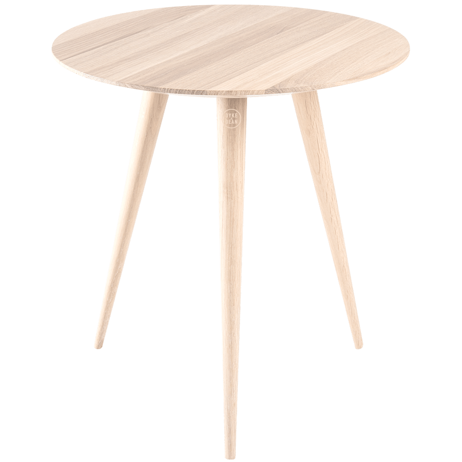 GAZZDA ROUND ARP TABLE WHITE OAK 45CM - DYKE & DEAN