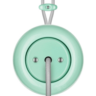 PORCELAIN KATY PATY COLONA ROUND SURFACE MOUNTED CABLE GLAND SOCKET MINT GREEN - DYKE & DEAN