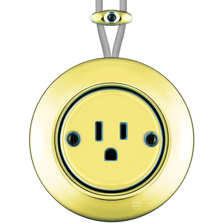 PORCELAIN KATY PATY COLONA ROUND SURFACE MOUNTED USA 15AMP SOCKET LUCEDO - DYKE & DEAN