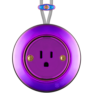 PORCELAIN KATY PATY COLONA ROUND SURFACE MOUNTED USA 15AMP SOCKET VIOLEDO - DYKE & DEAN