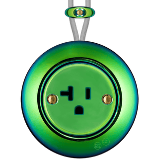 PORCELAIN KATY PATY COLONA ROUND SURFACE MOUNTED USA 20AMP SOCKET CHLOREDO - DYKE & DEAN