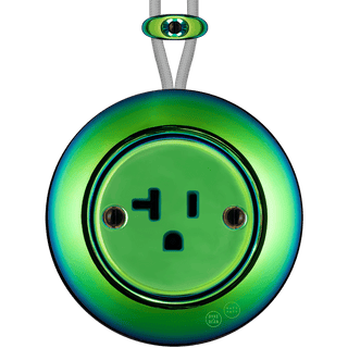 PORCELAIN KATY PATY COLONA ROUND SURFACE MOUNTED USA 20AMP SOCKET CHLOREDO - DYKE & DEAN
