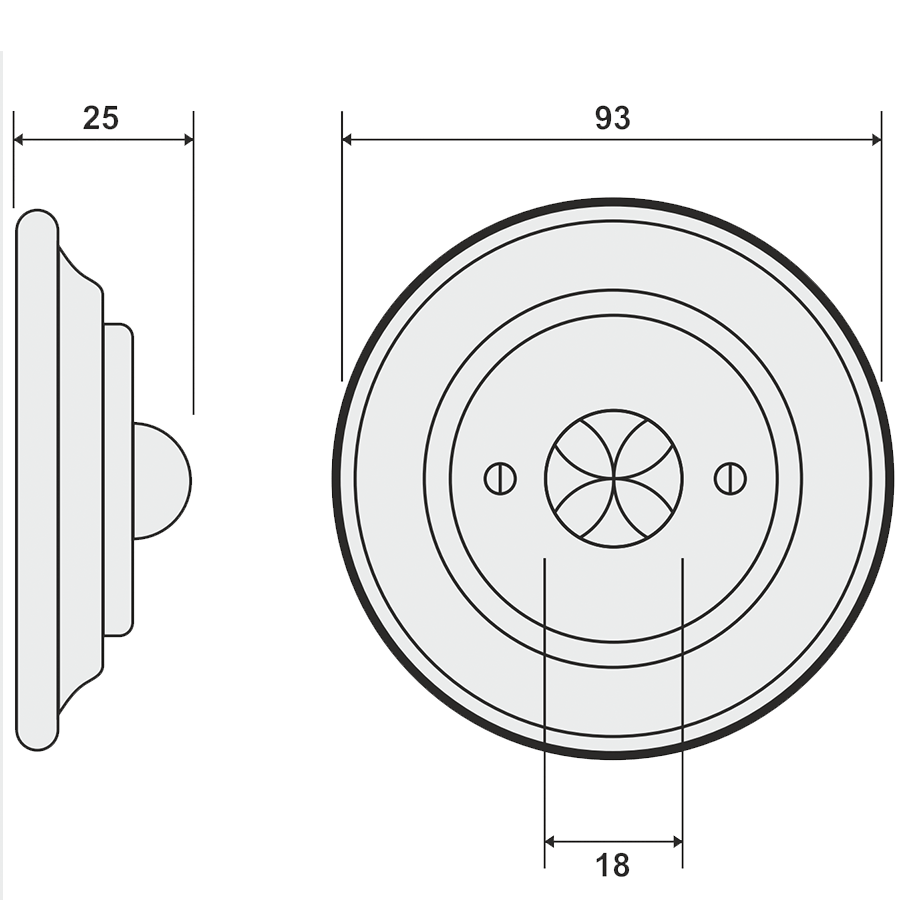 PORCELAIN WALL CABLE MOTION SENSOR RED - DYKE & DEAN