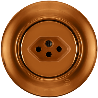 PORCELAIN WALL MOUNTED SWISS SOCKET BRONZE - DYKE & DEAN