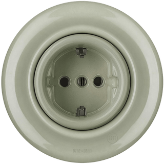 PORCELAIN WALL SOCKET GREY GREEN SCHUKO - DYKE & DEAN