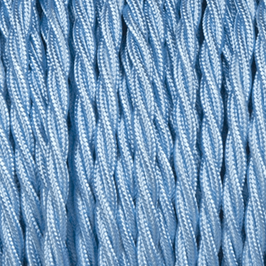 SKY BLUE TWISTED FABRIC CABLE - DYKE & DEAN