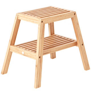 SLATTED BATH STOOL BAMBOO - DYKE & DEAN