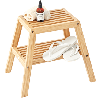 SLATTED BATH STOOL BAMBOO - DYKE & DEAN