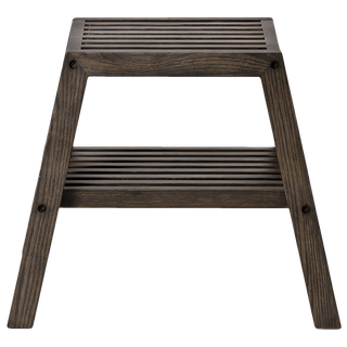 SLATTED BATH STOOL DARK OAK - DYKE & DEAN