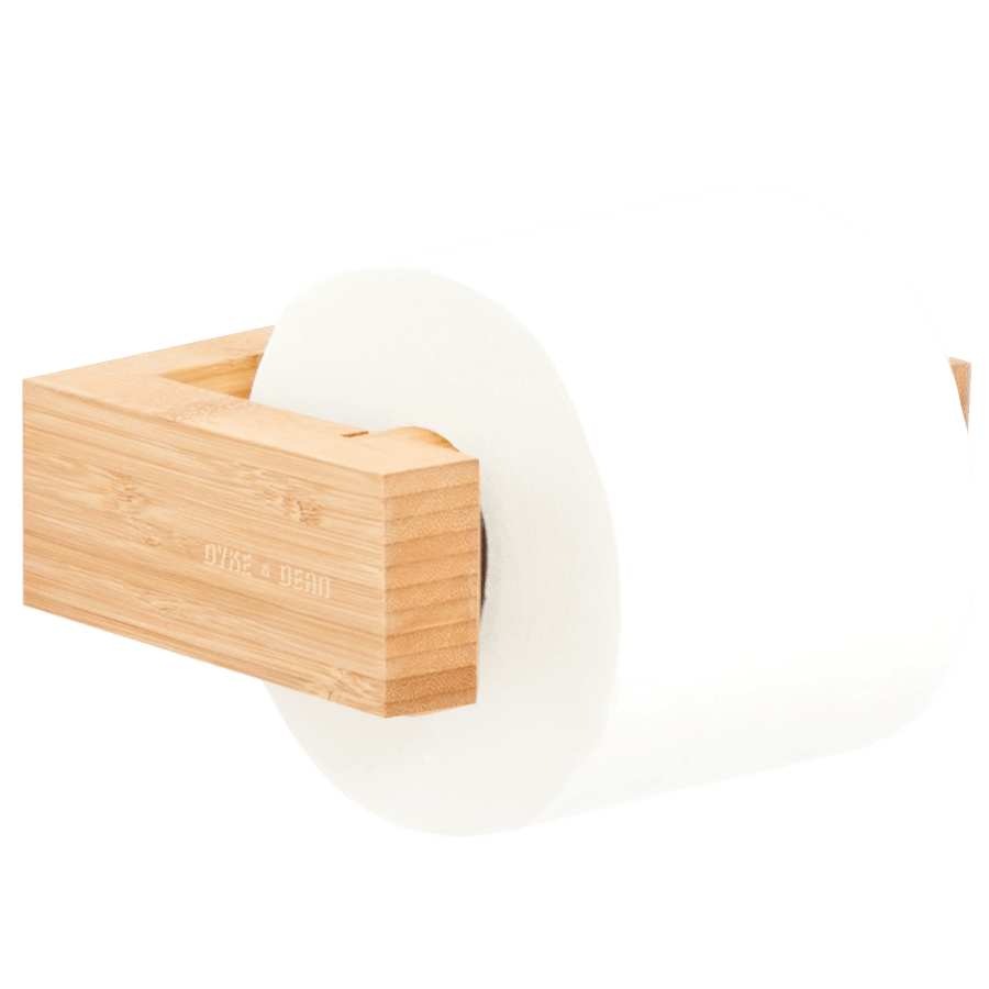 SLIMLINE TOILET ROLL WALL HOLDER BAMBOO - DYKE & DEAN