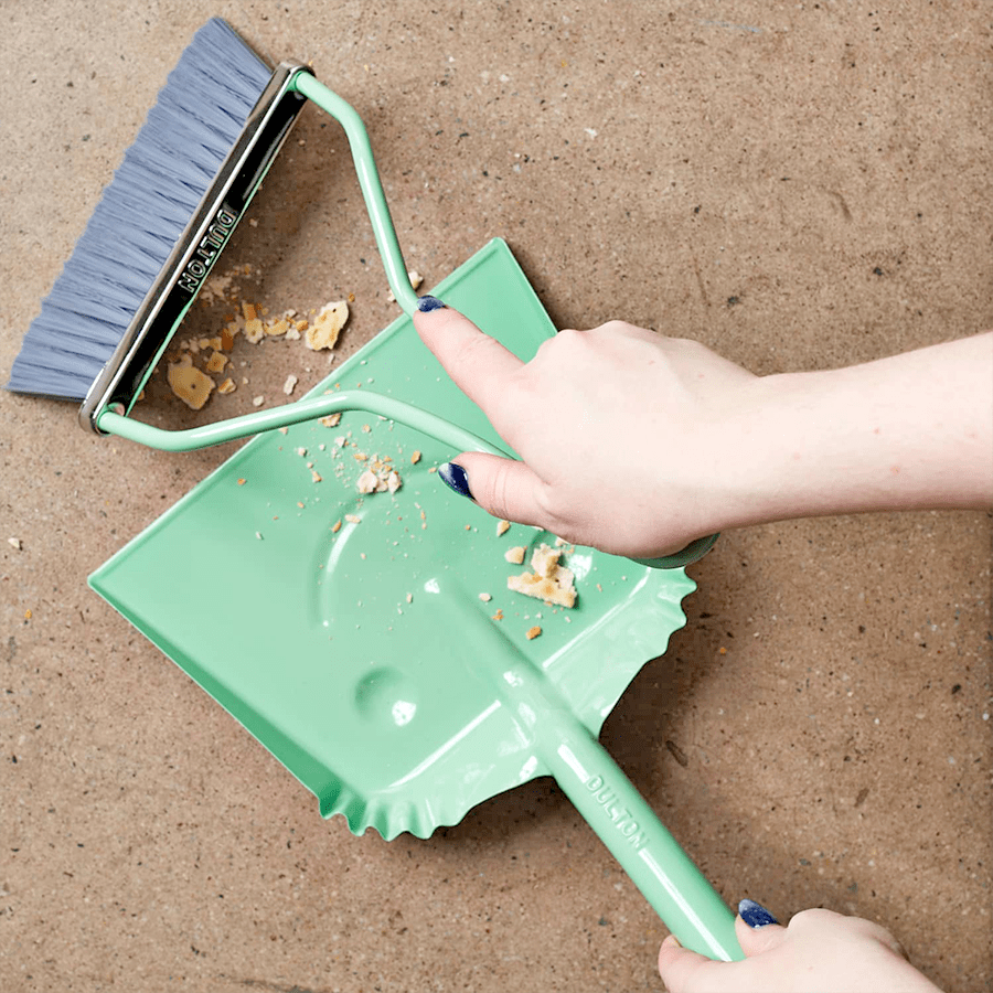 SMILEY METAL DUST PAN SET BLUE - DYKE & DEAN