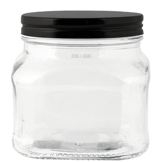 SQUARE GLASS SCREW TOP JAR 450ML - DYKE & DEAN