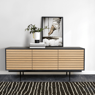 STRIPE BLACK SIDEBOARD OAK - DYKE & DEAN