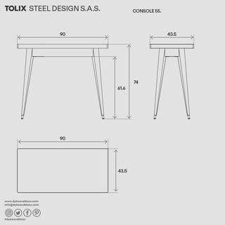 TOLIX 55 CONSOLE TABLE - DYKE & DEAN