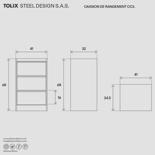 TOLIX CC3 CABINET - DYKE & DEAN