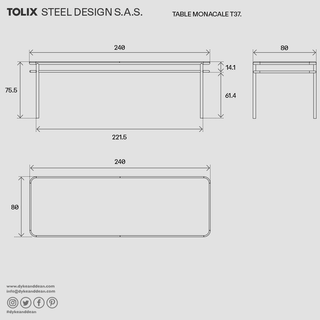 TOLIX T37 MONASTIC TABLE - DYKE & DEAN