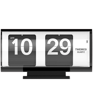 TWEMCO SMALL FLIP CLOCK QT-30T BLACK & WHITE - DYKE & DEAN