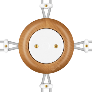 WOODEN PORCELAIN SURFACE MOUNTED FAGUS JUNCTION BOX - DYKE & DEAN