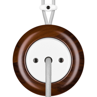 WOODEN PORCELAIN SURFACE MOUNTED NUC MAG CABLE GLAND - DYKE & DEAN