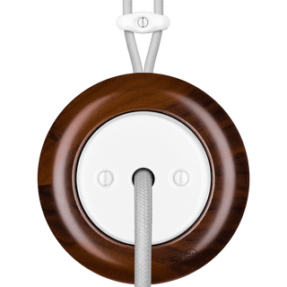 WOODEN PORCELAIN SURFACE MOUNTED NUC MAG CABLE GLAND - DYKE & DEAN