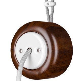 WOODEN PORCELAIN SURFACE MOUNTED NUC MAG CABLE GLAND - DYKE & DEAN