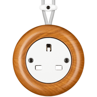 WOODEN PORCELAIN SURFACE MOUNTED PADELUS SOCKET UK - DYKE & DEAN