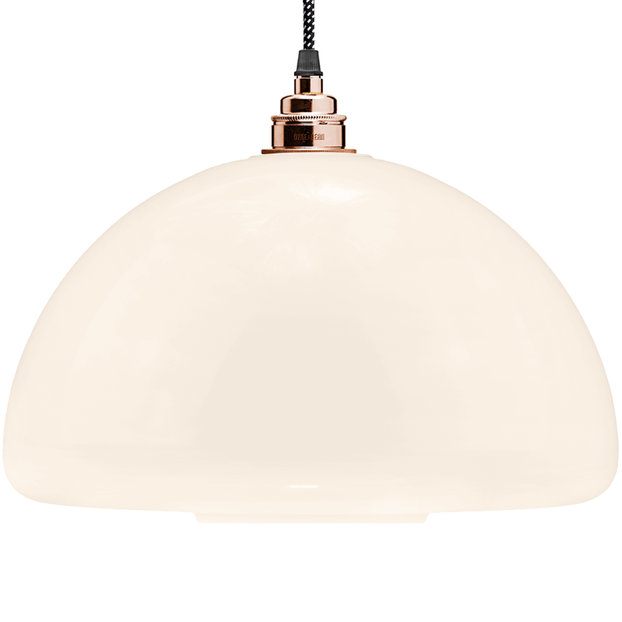 60s OPALINE GLASS PENDANT SHADE - DYKE & DEAN