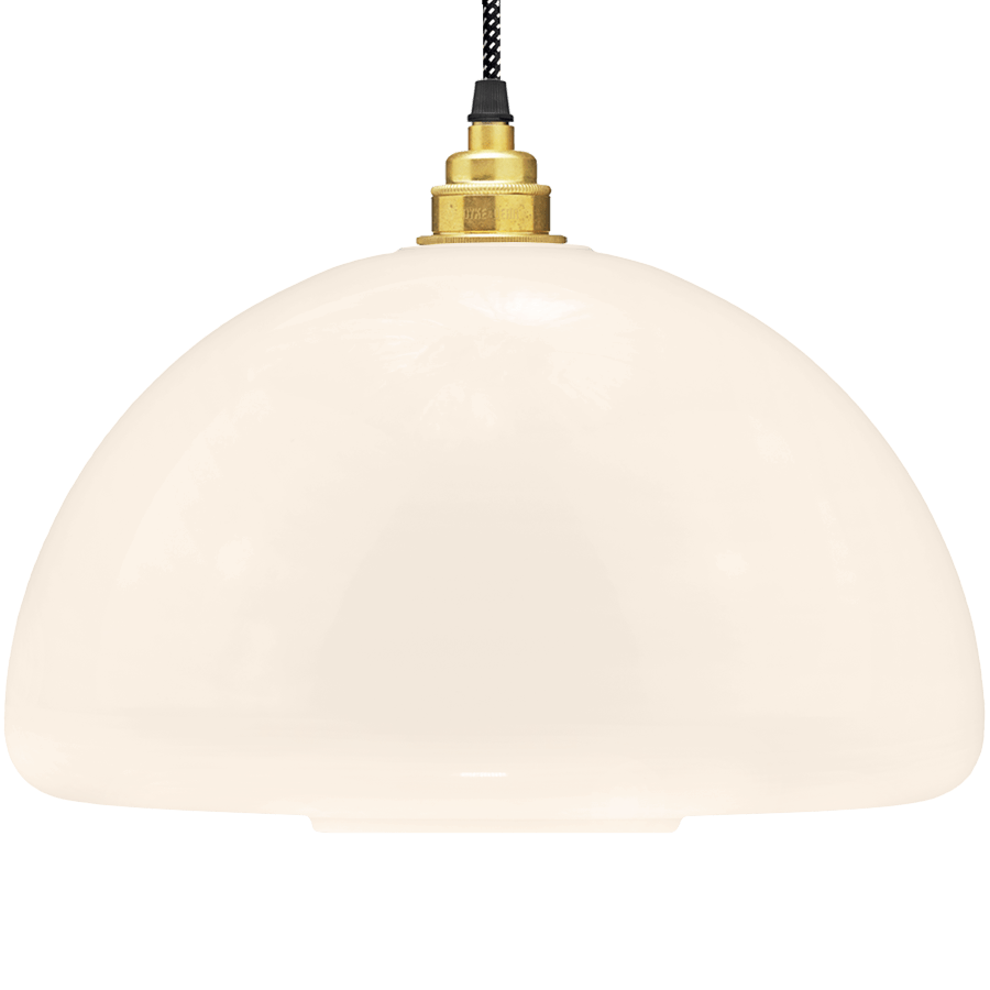 60s OPALINE GLASS PENDANT SHADE - DYKE & DEAN