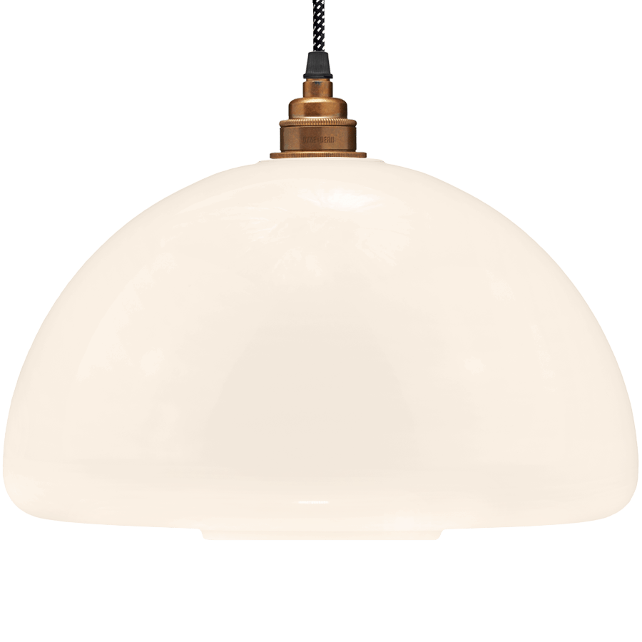 60s OPALINE GLASS PENDANT SHADE - DYKE & DEAN