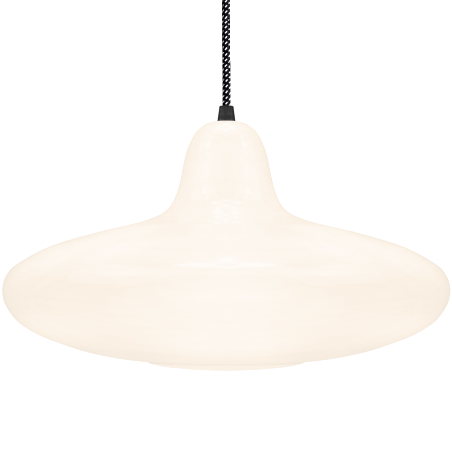 90s OPALINE GLASS PENDANT SHADE - DYKE & DEAN