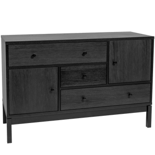 ABBEYWOOD BLACK SIDEBOARD OAK - DYKE & DEAN