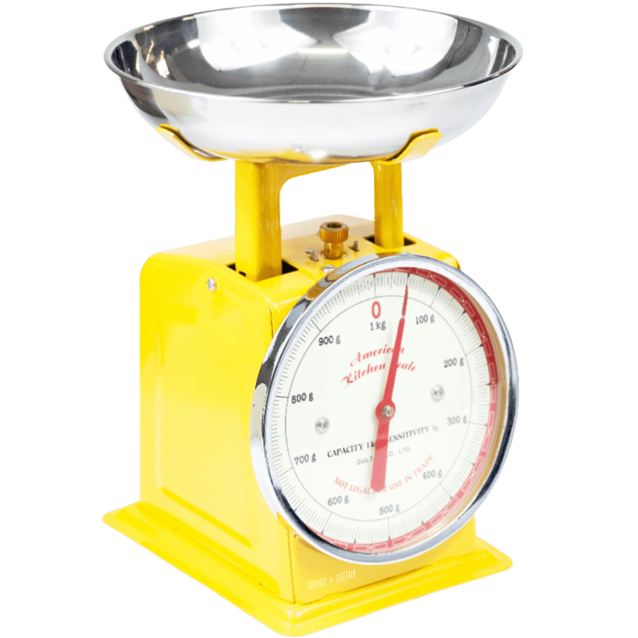 AMERICAN KITCHEN SCALE YELLOW - DYKE & DEAN