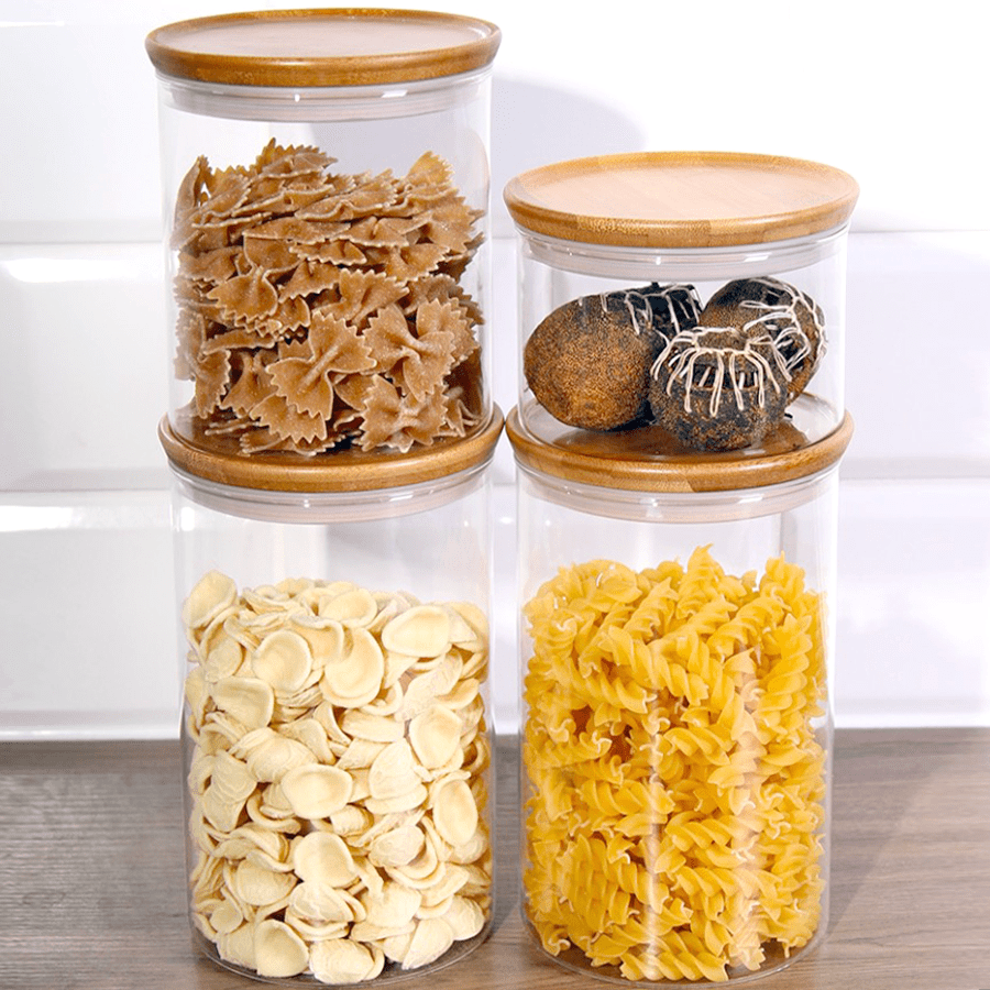 BAMBOO STACKING STORAGE JAR 800ml - DYKE & DEAN