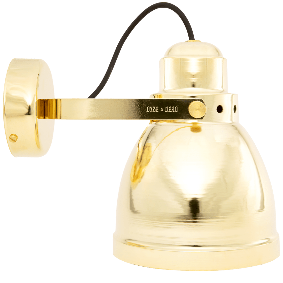 BAUHAUS WALL LAMP LARGE BRASS - DYKE & DEAN