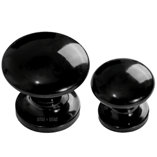 BLACK BAKELITE CUPBOARD DOOR KNOB - DYKE & DEAN