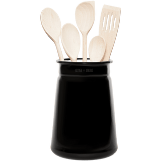 BLACK ENAMEL UTENSIL POT - DYKE & DEAN