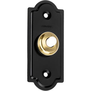 BLACK/BRASS PUSH BUTTON DOORBELL - HARDWARE - DYKE & DEAN  - Homewares | Lighting | Modern Home Furnishings