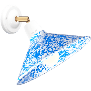 BLUE ENAMEL ELBOW WHITE CERAMIC LAMP - WALL LIGHTS - DYKE & DEAN  - Homewares | Lighting | Modern Home Furnishings