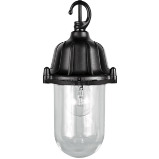 CAST LANTERN PENDANT BLACK BRASS CABLE GLAND - DYKE & DEAN