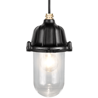 CAST LANTERN PENDANT BLACK BRASS CABLE GLAND - DYKE & DEAN