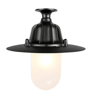 CAST LANTERN PENDANT FIXED FROSTED BLACK - DYKE & DEAN