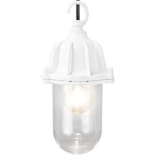 CAST LANTERN PENDANT WHITE BRASS CABLE GLAND - DYKE & DEAN