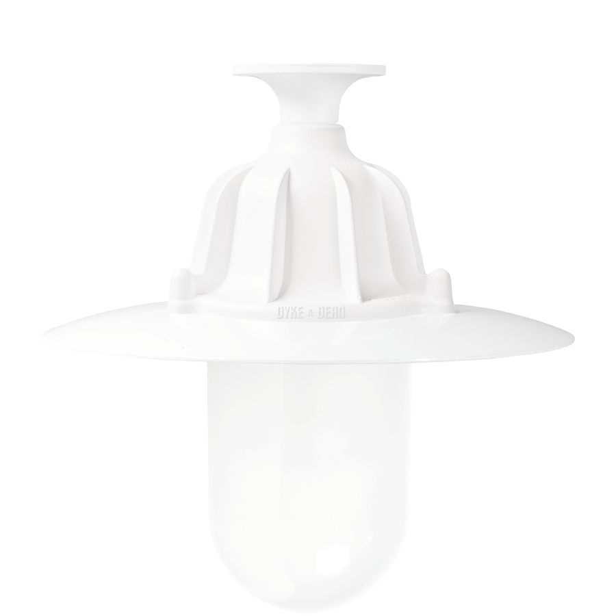 CAST LANTERN PENDANT WHITE FROSTED FIXED - DYKE & DEAN