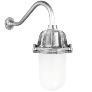 CAST SWAN NECK LANTERN FROSTED - DYKE & DEAN