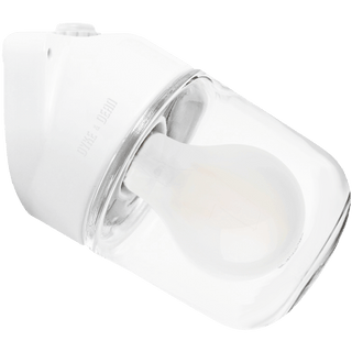 CERAMIC ANGLED WALL LIGHT CLEAR E27 - DYKE & DEAN